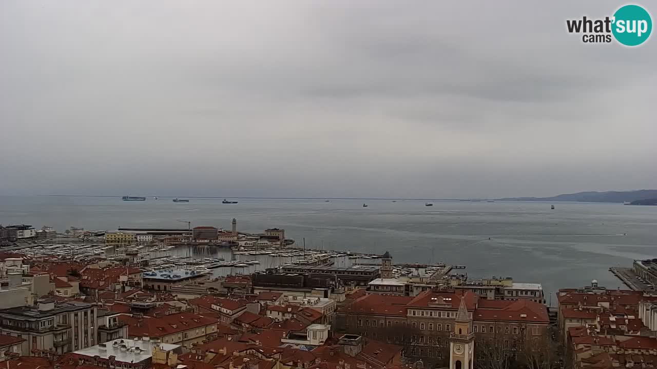 Webcam Trieste – View from sanctuary Monte Grisa