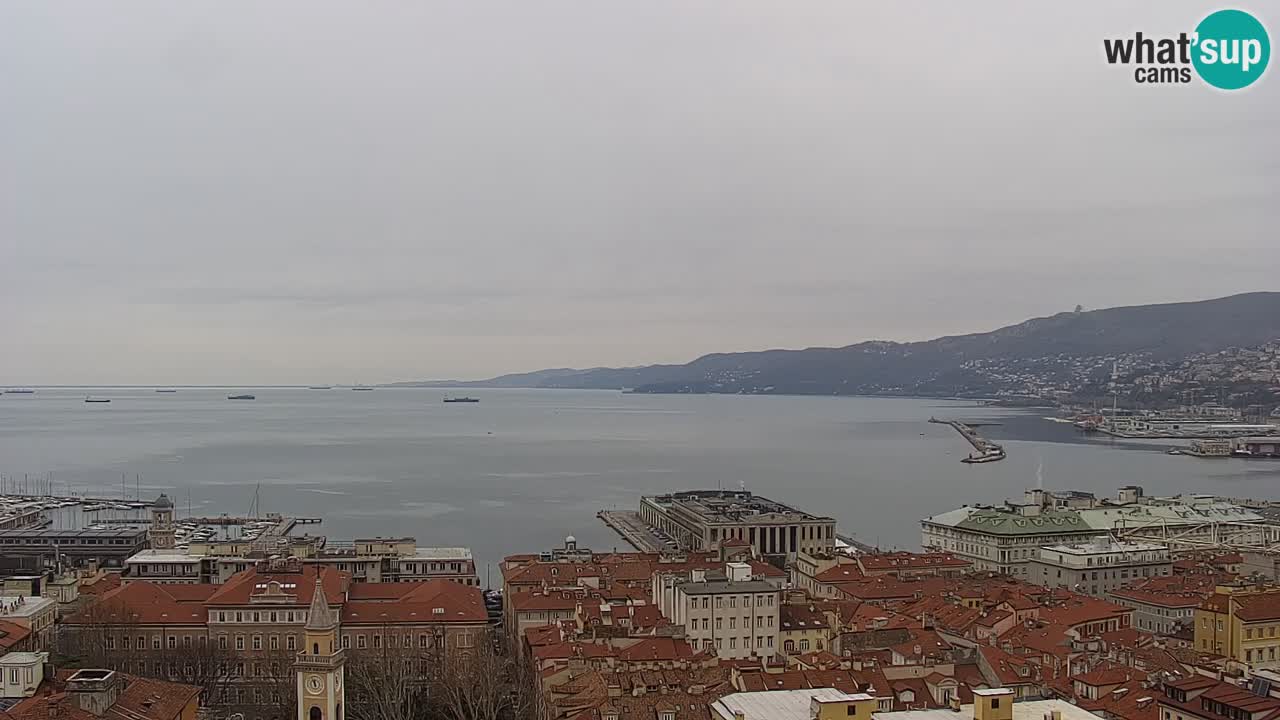 Live-Webcam Triest – Panorama der Stadt, des Golfs, der Seestation und des Schlosses Miramare