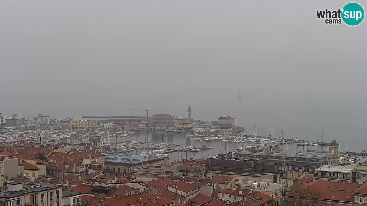 Live webcam Trieste – Panorama della città, del Golfo, stazione marittima e del castello di Miramare