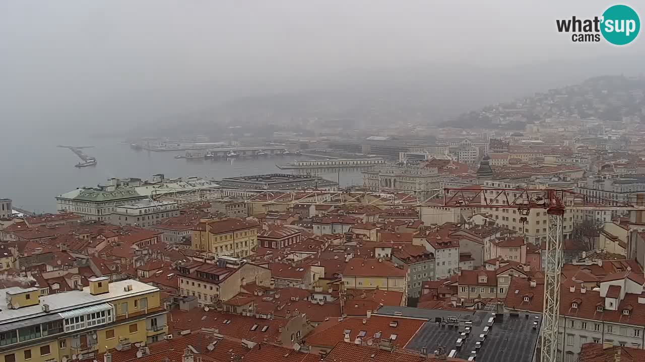 Webcam en vivo Trieste, ciudad, golfo, puerto y castillo de Miramare