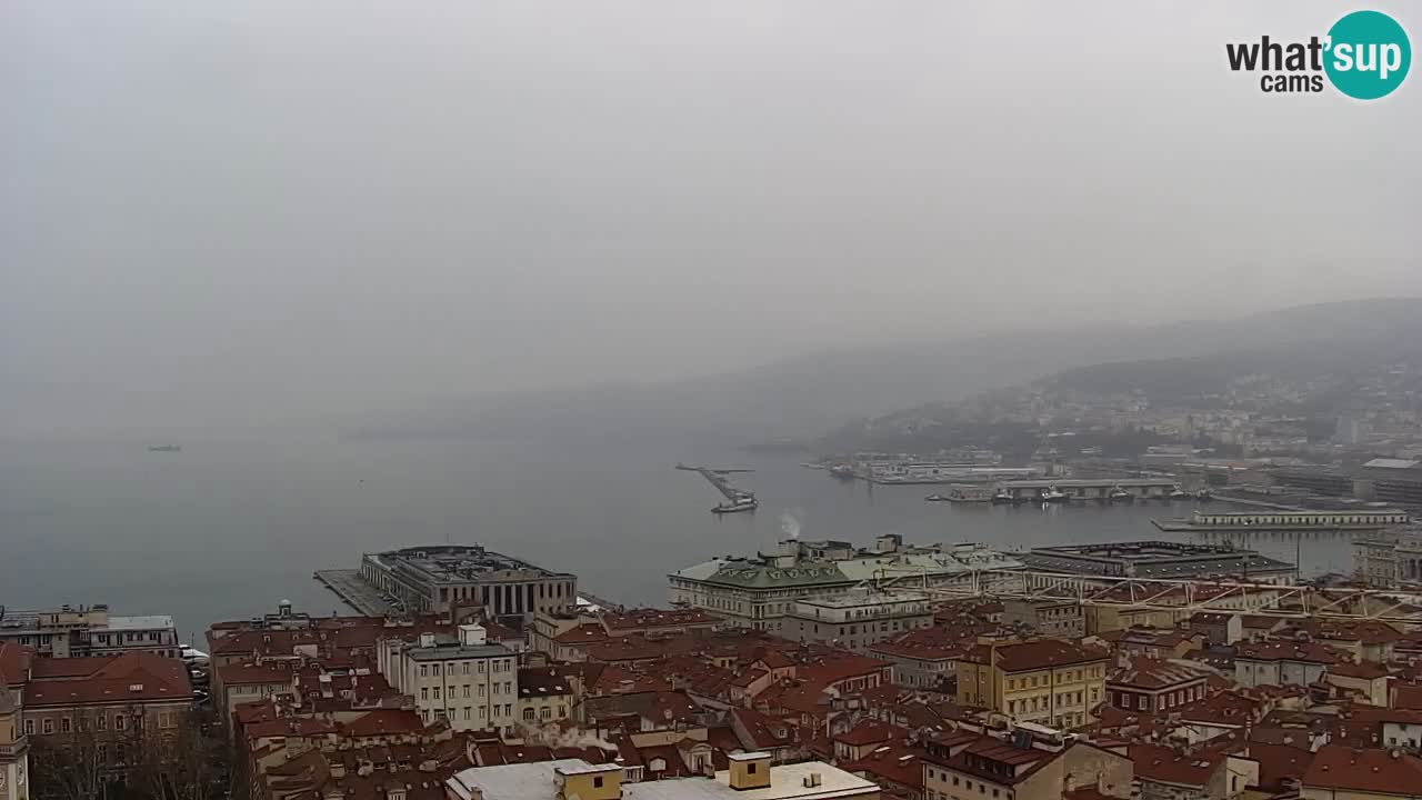 Webcam en vivo Trieste, ciudad, golfo, puerto y castillo de Miramare