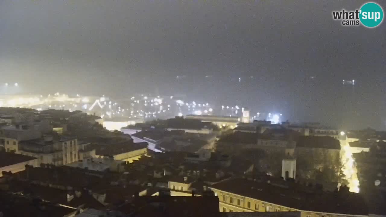 Live webcam Trieste – Panorama of the city, the Gulf, the maritime station and the Miramare castle