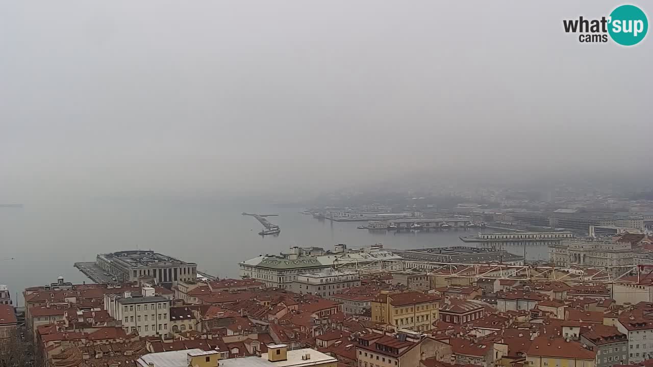 Live webcam Trieste – Panorama della città, del Golfo, stazione marittima e del castello di Miramare