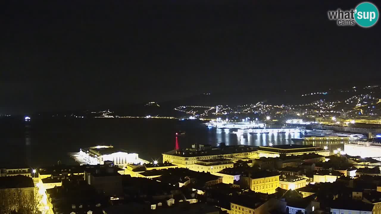 Live webcam Trieste – Panorama della città, del Golfo, stazione marittima e del castello di Miramare