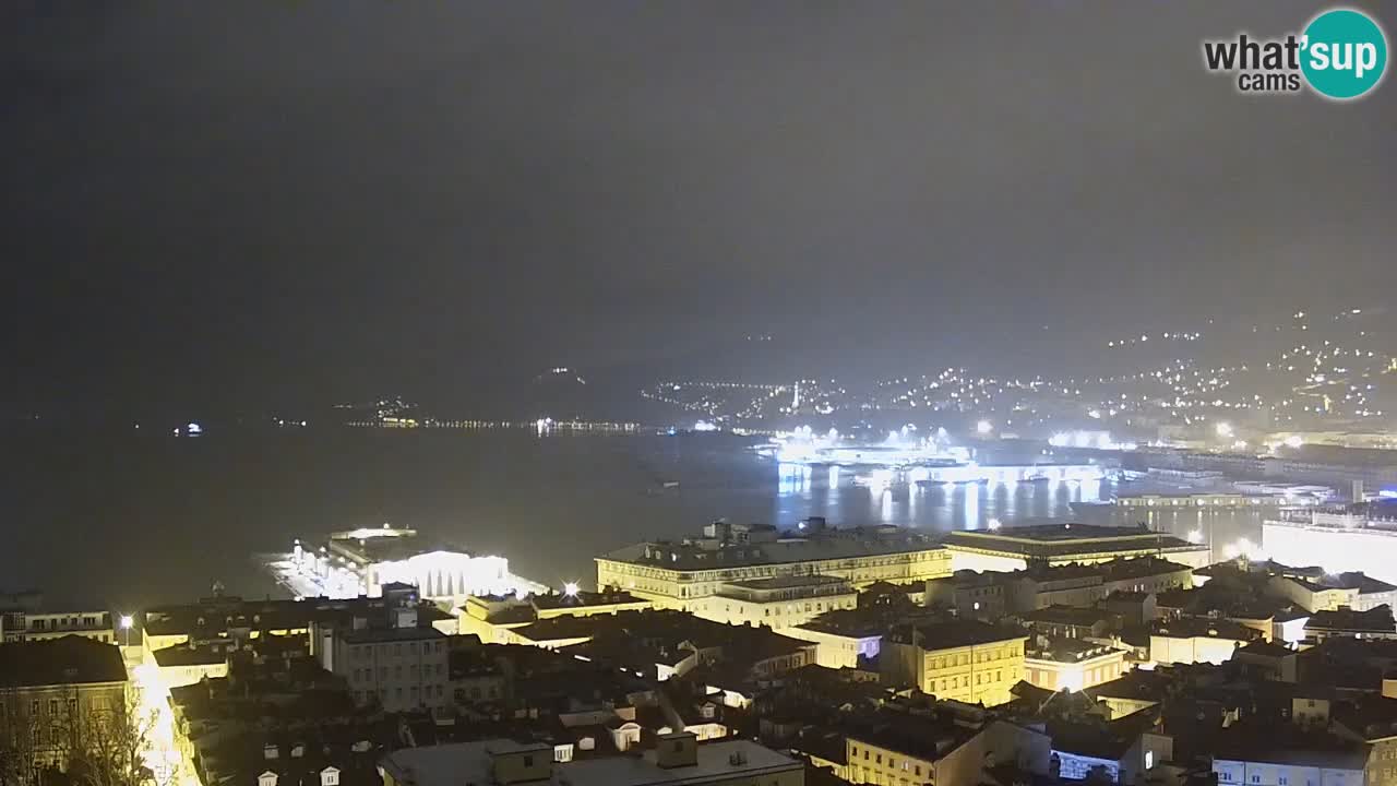 Live webcam Trieste – Panorama della città, del Golfo, stazione marittima e del castello di Miramare