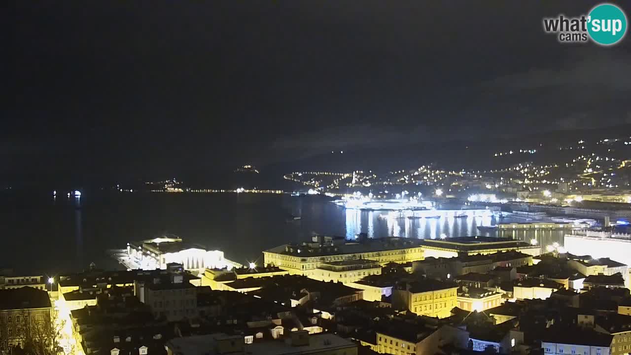 Webcam en direct Trieste, ville, golfe, port et château de Miramare