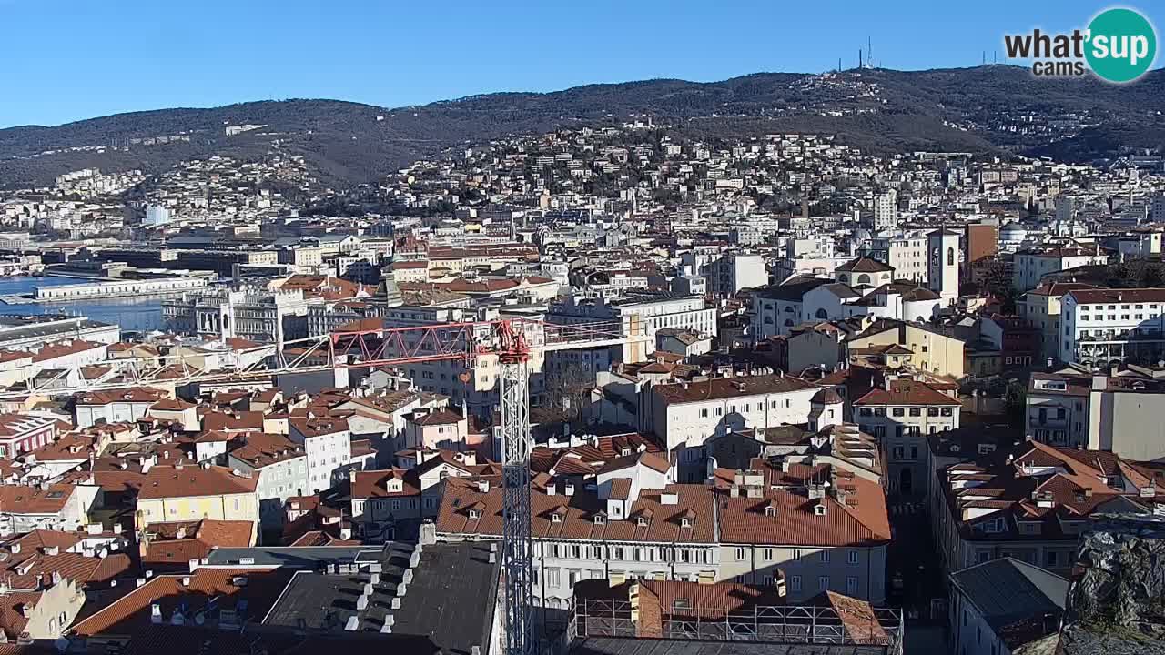 Webcam Trieste – View from sanctuary Monte Grisa