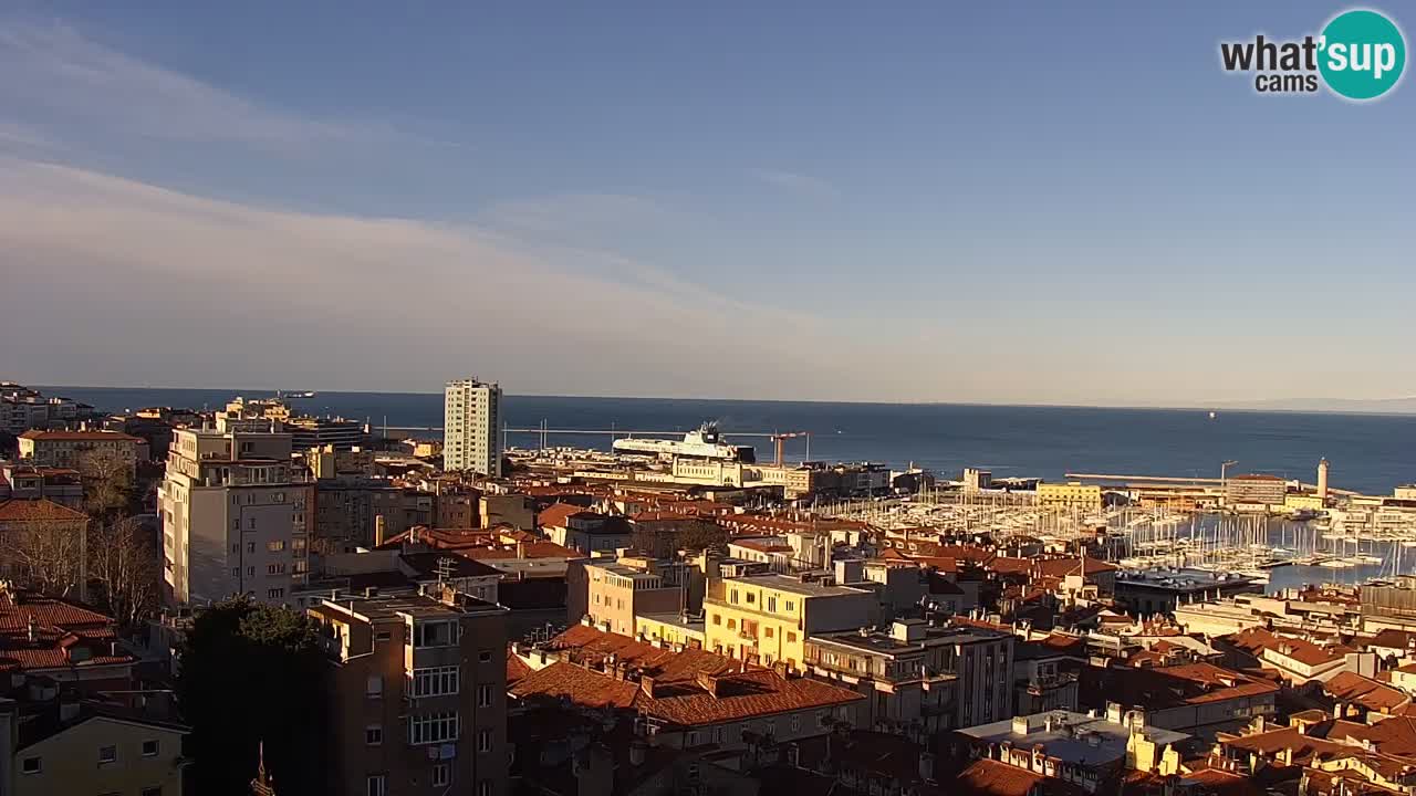 Webcam Trieste – View from sanctuary Monte Grisa