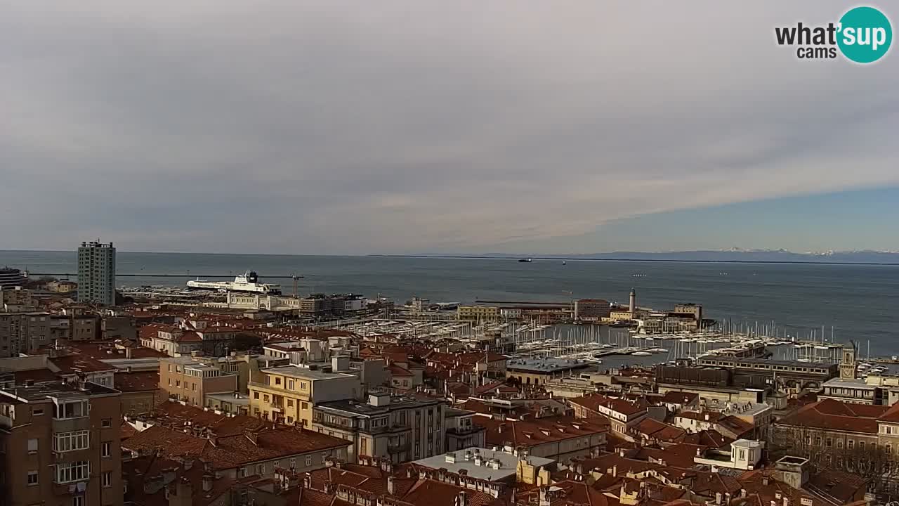 Live-Webcam Triest – Panorama der Stadt, des Golfs, der Seestation und des Schlosses Miramare