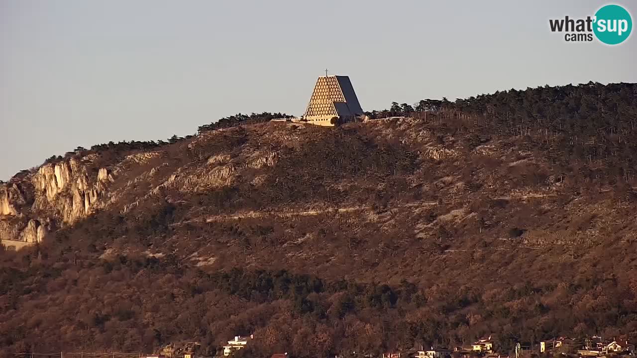 Webcam Trieste – Vue du sanctuaire Monte Grisa