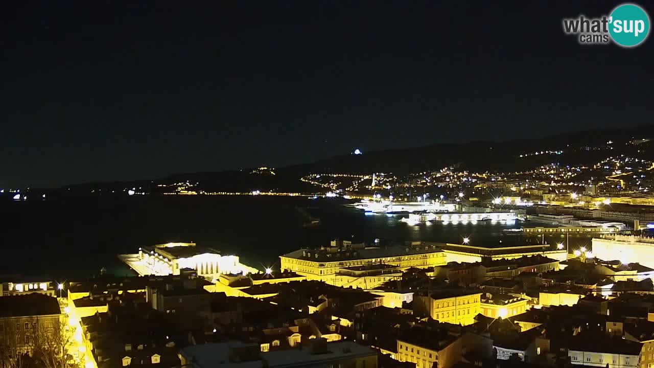 Live webcam Trieste – Panorama of the city, the Gulf, the maritime station and the Miramare castle