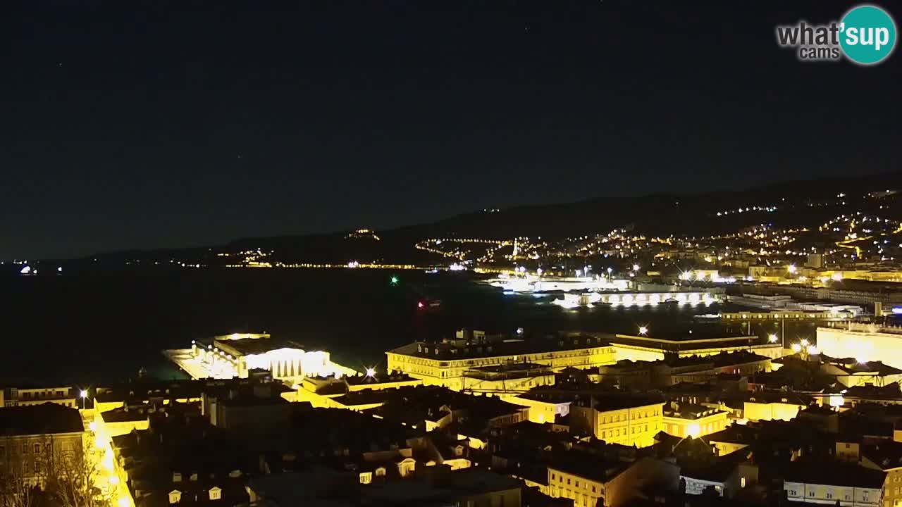 Live webcam Trieste – Panorama of the city, the Gulf, the maritime station and the Miramare castle