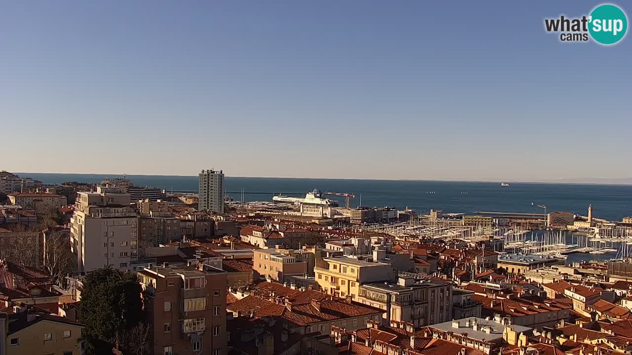 Webcam Trieste – View from sanctuary Monte Grisa