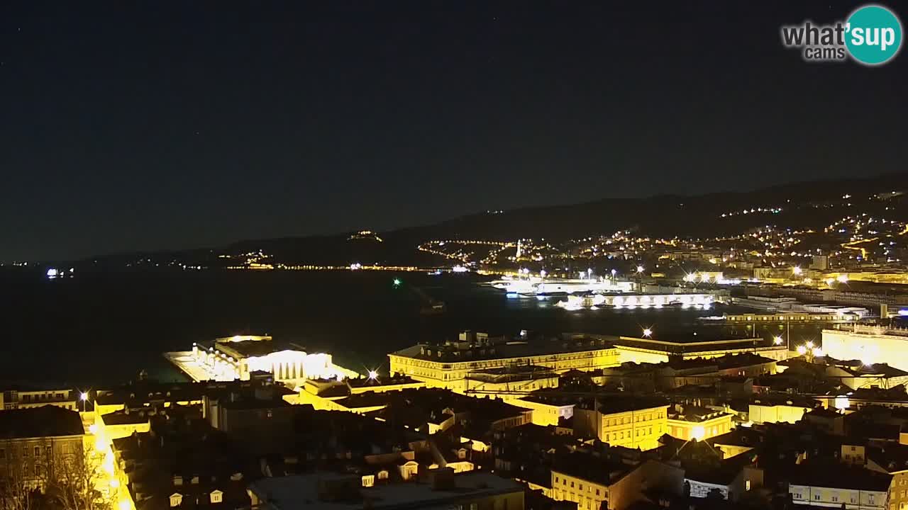 Live webcam Trieste – Panorama of the city, the Gulf, the maritime station and the Miramare castle