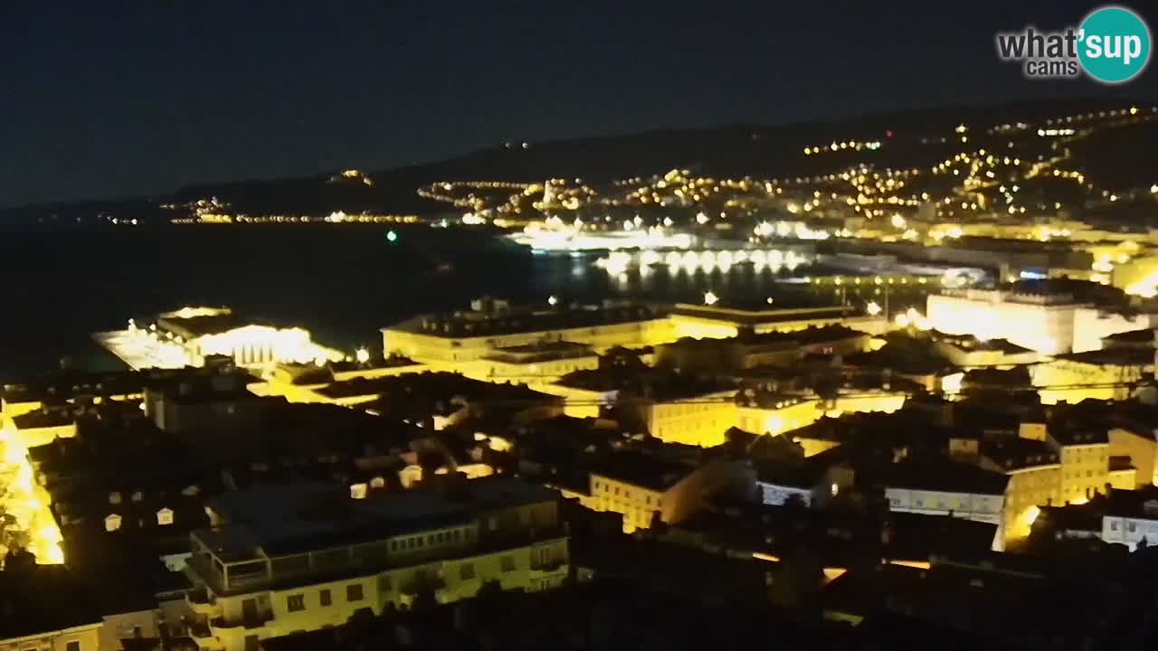 Webcam en vivo Trieste, ciudad, golfo, puerto y castillo de Miramare