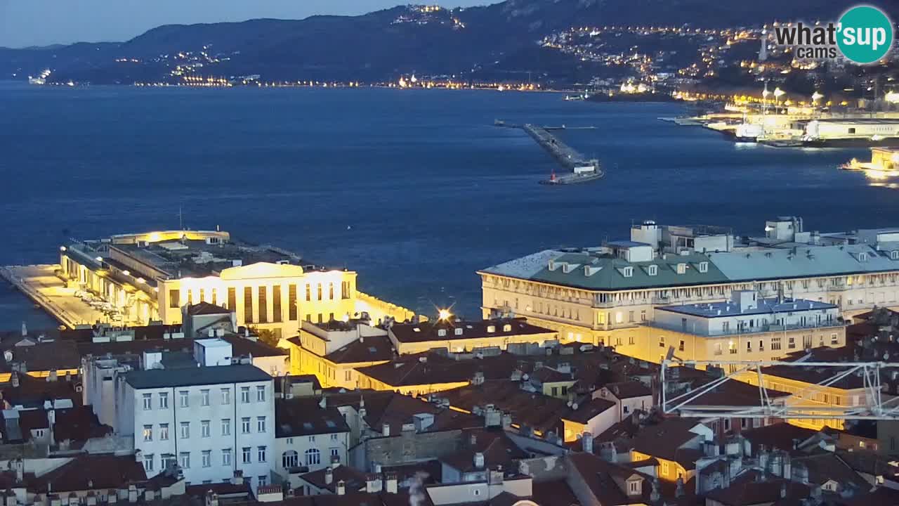 Live webcam Trieste – Panorama della città, del Golfo, stazione marittima e del castello di Miramare