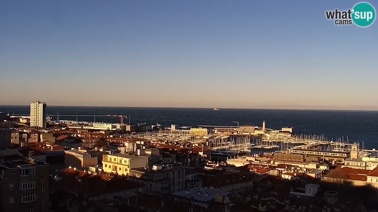 Webcam Trieste – View from sanctuary Monte Grisa