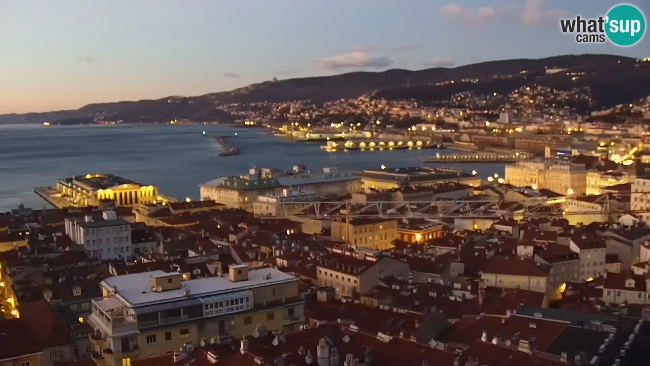 Live webcam Trieste – Panorama of the city, the Gulf, the maritime station and the Miramare castle