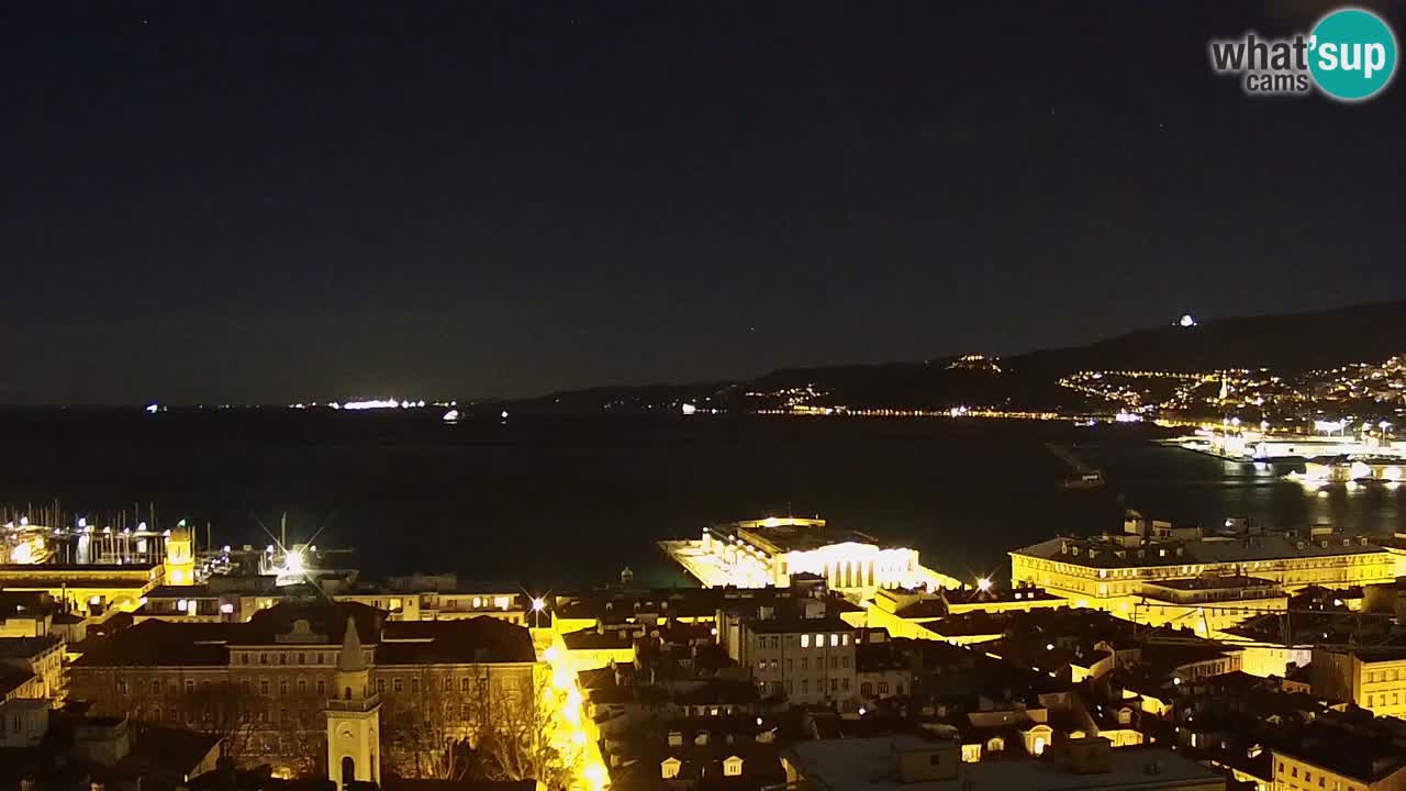 Live webcam Trieste – Panorama of the city, the Gulf, the maritime station and the Miramare castle