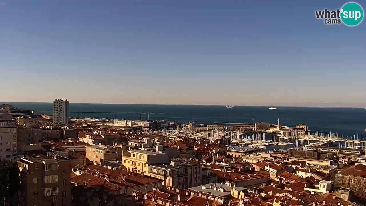 Webcam Trieste – View from sanctuary Monte Grisa