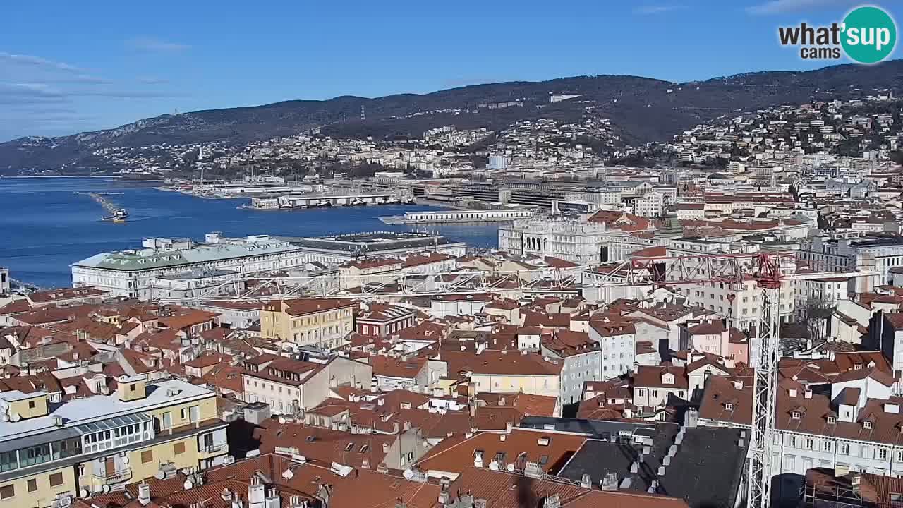 Webcam Trieste – View from sanctuary Monte Grisa