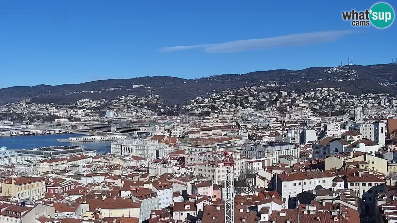 Live webcam Trieste – Panorama of the city, the Gulf, the maritime station and the Miramare castle