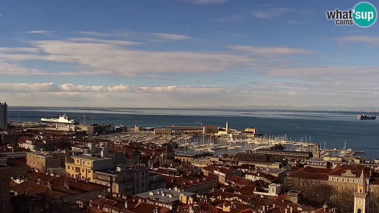 Webcam Trieste – View from sanctuary Monte Grisa