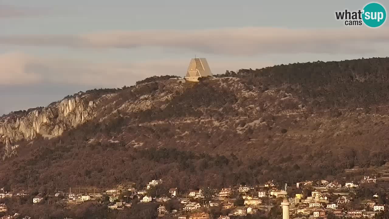 Webcam Trieste – View from sanctuary Monte Grisa