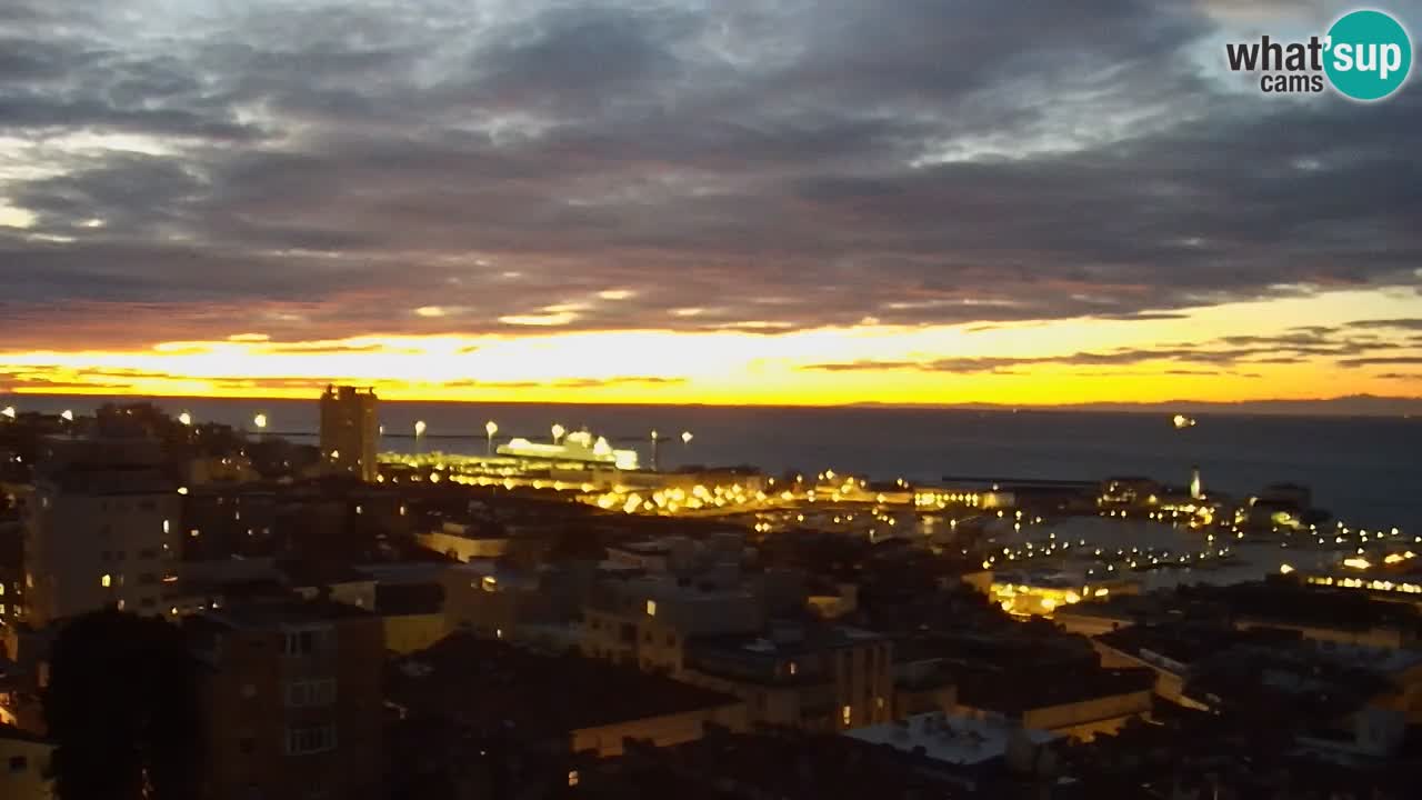 Live webcam Trieste – Panorama of the city, the Gulf, the maritime station and the Miramare castle