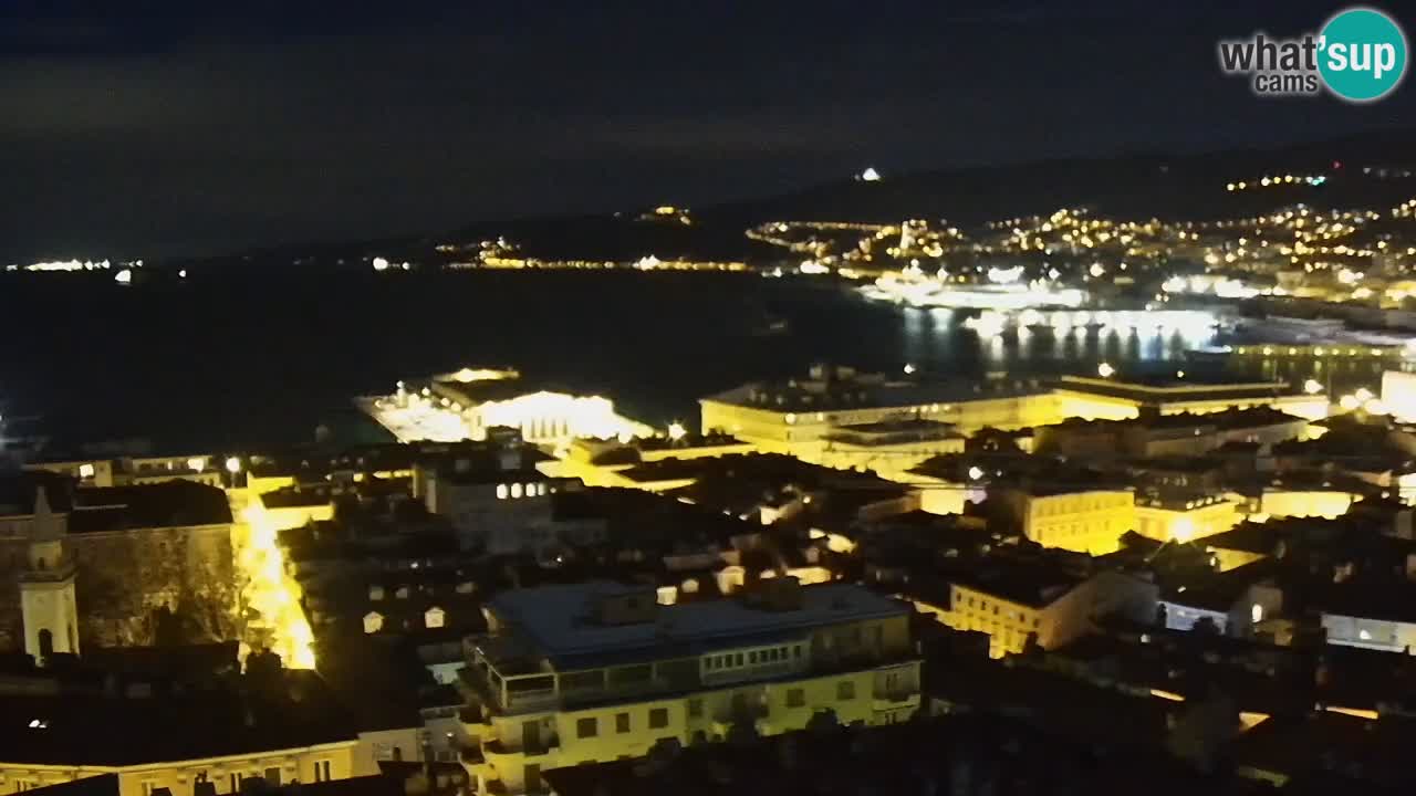 Live webcam Trieste – Panorama of the city, the Gulf, the maritime station and the Miramare castle