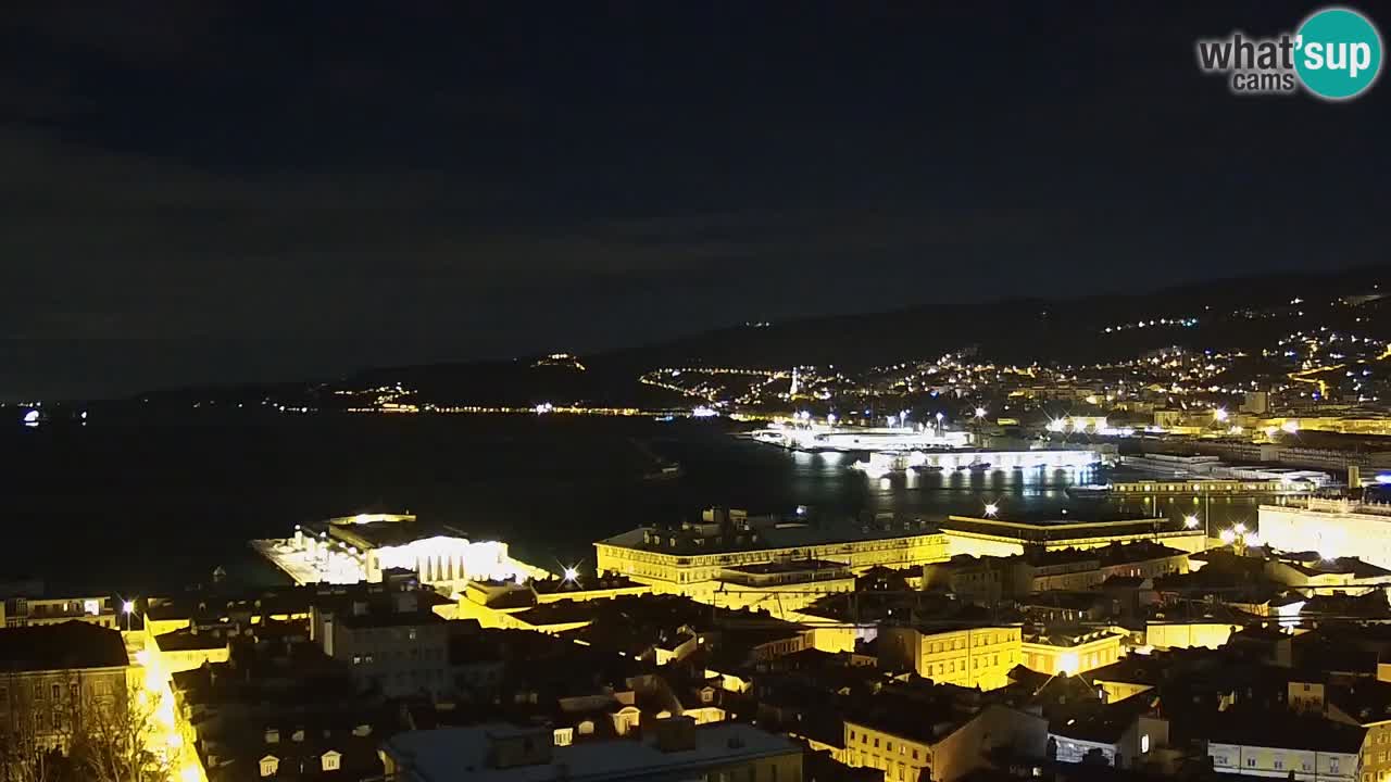 Live webcam Trieste – Panorama of the city, the Gulf, the maritime station and the Miramare castle