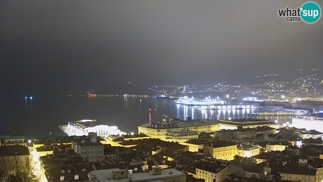 Live webcam Trieste – Panorama of the city, the Gulf, the maritime station and the Miramare castle