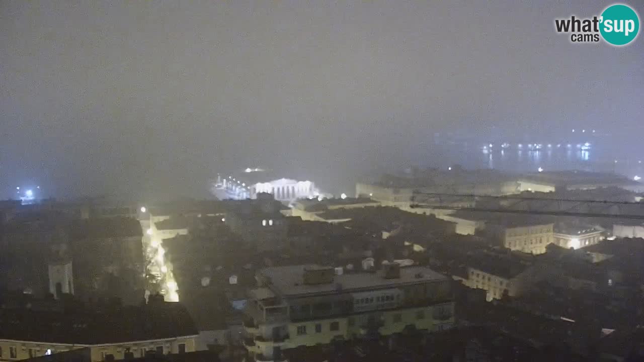 Live webcam Trieste – Panorama della città, del Golfo, stazione marittima e del castello di Miramare