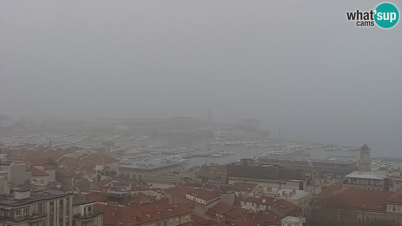 Webcam en vivo Trieste, ciudad, golfo, puerto y castillo de Miramare