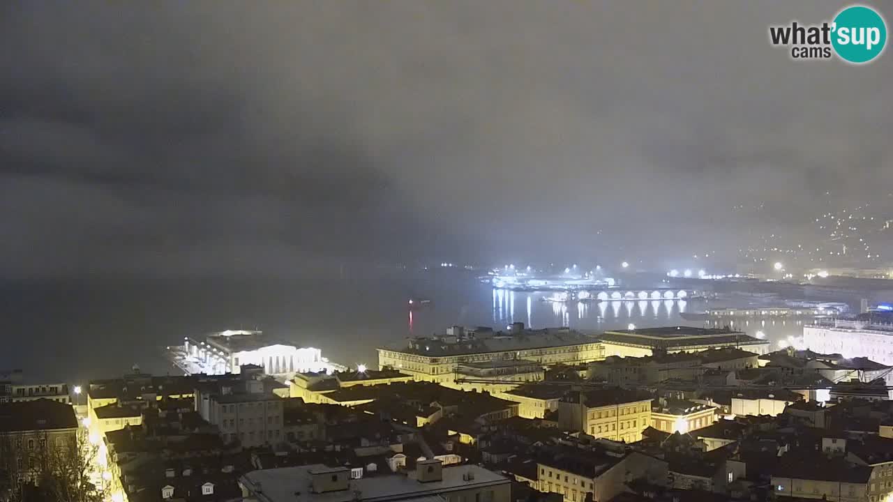 Live webcam Trieste – Panorama of the city, the Gulf, the maritime station and the Miramare castle