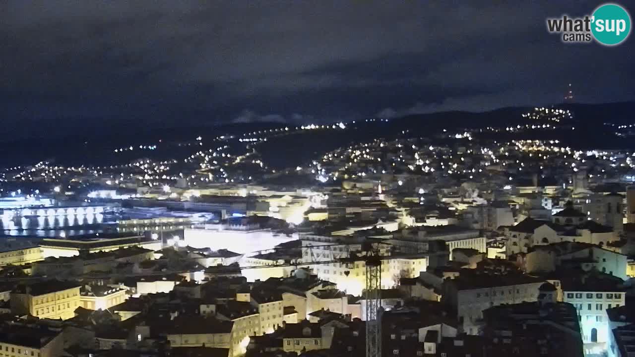 Live webcam Trieste – Panorama della città, del Golfo, stazione marittima e del castello di Miramare