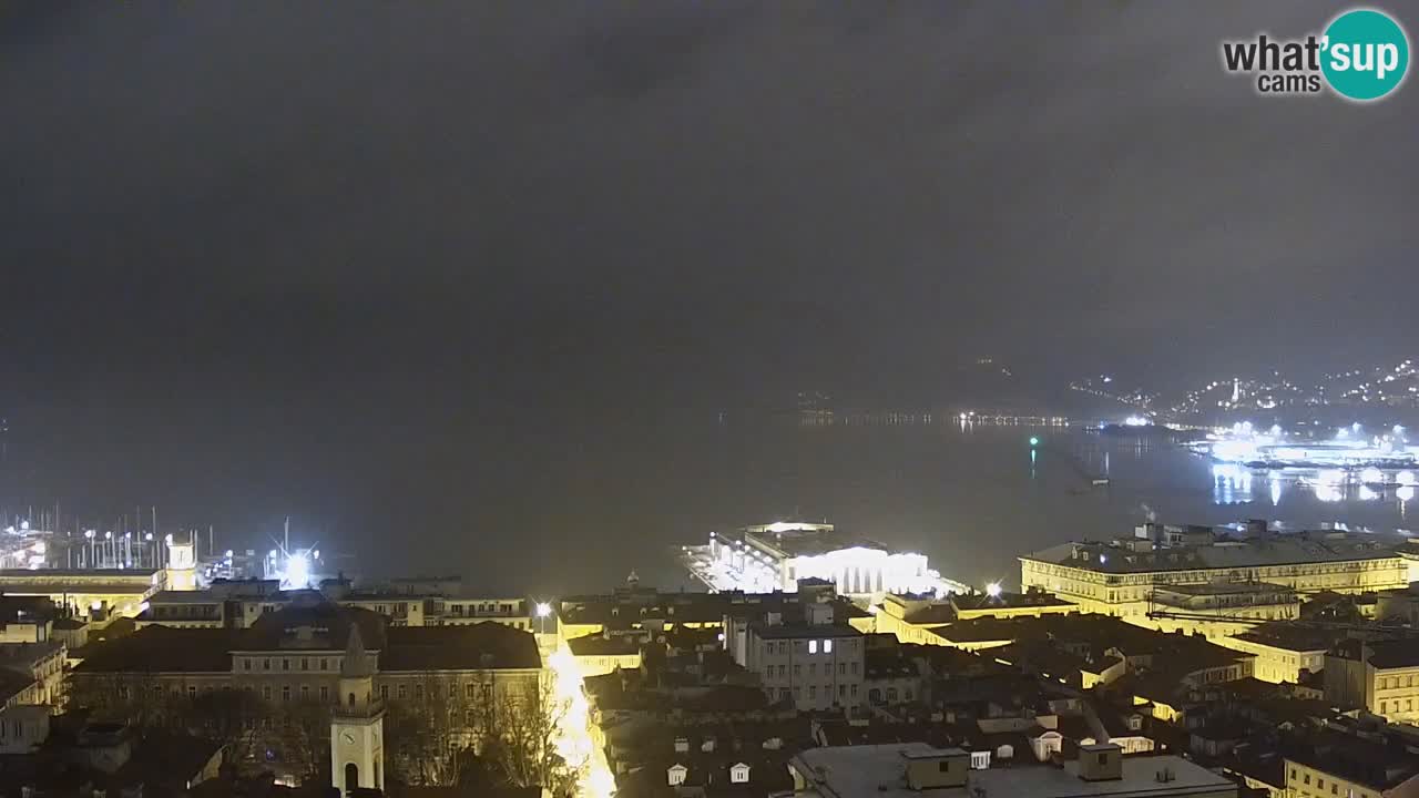 Live webcam Trieste – Panorama of the city, the Gulf, the maritime station and the Miramare castle