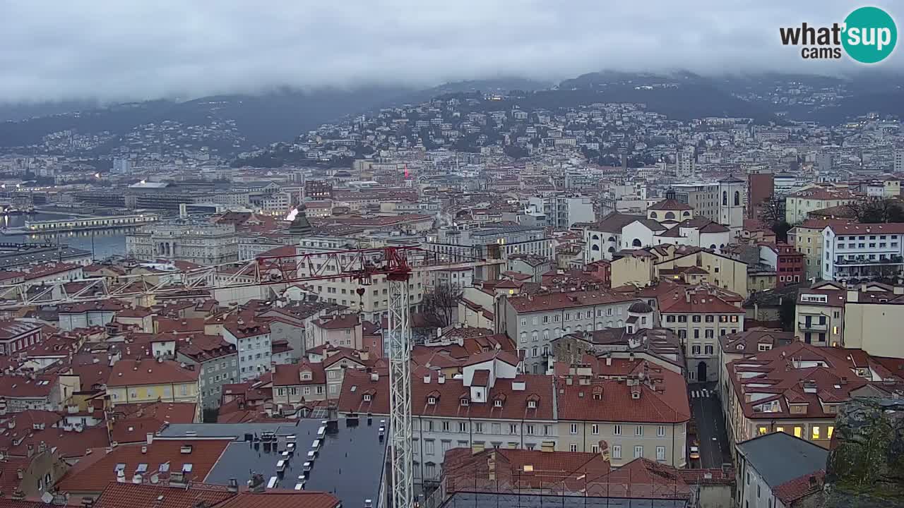 Live webcam Trieste – Panorama della città, del Golfo, stazione marittima e del castello di Miramare