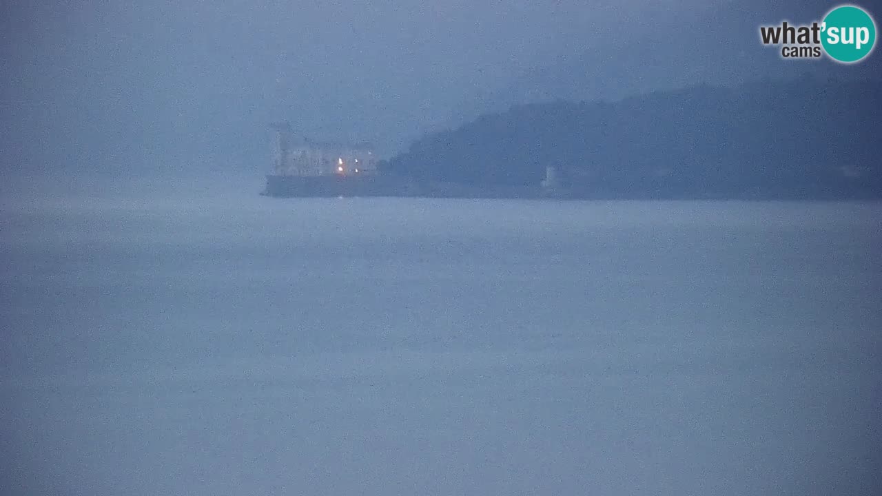 Webcam en vivo Trieste, ciudad, golfo, puerto y castillo de Miramare