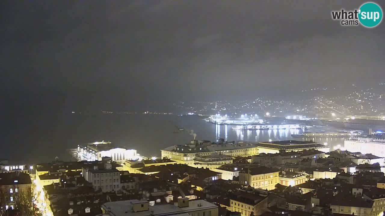 Webcam en vivo Trieste, ciudad, golfo, puerto y castillo de Miramare