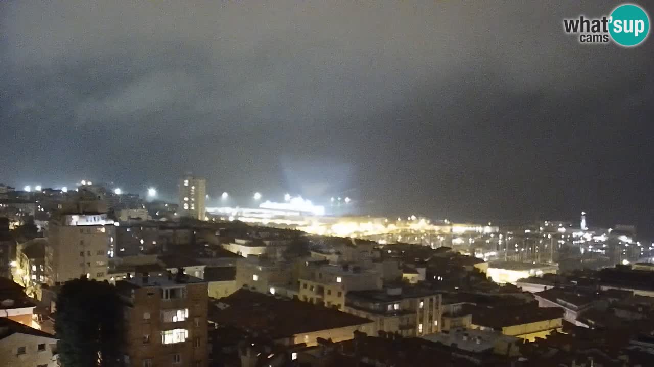 Webcam en direct Trieste, ville, golfe, port et château de Miramare