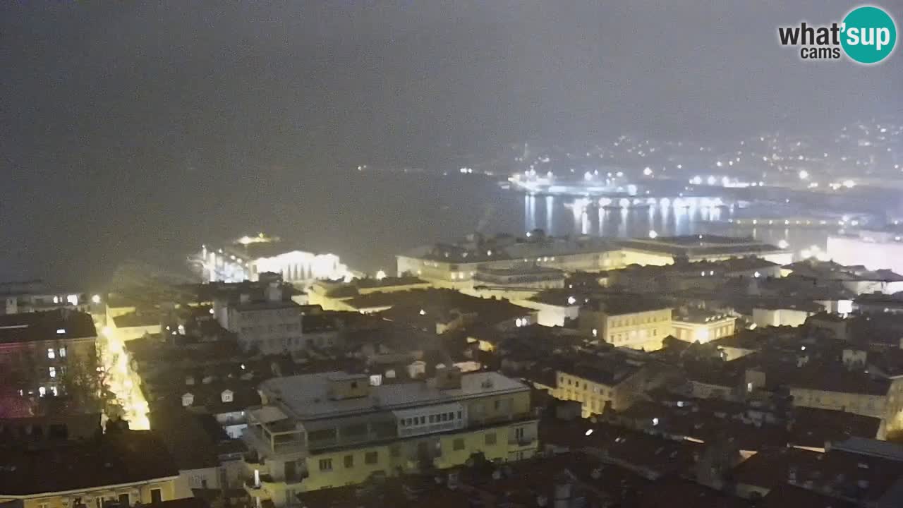 Live webcam Trieste – Panorama della città, del Golfo, stazione marittima e del castello di Miramare