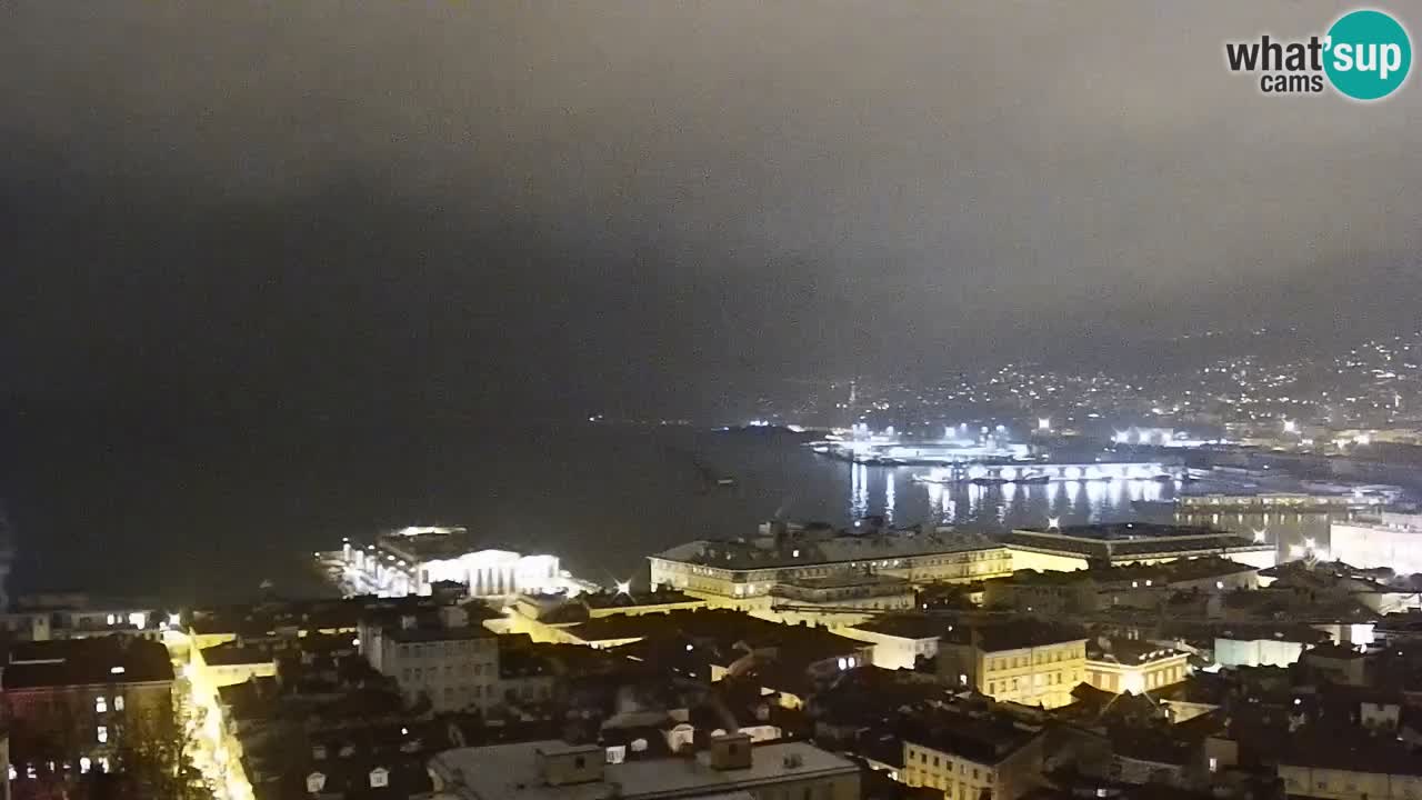 Live webcam Trieste – Panorama of the city, the Gulf, the maritime station and the Miramare castle