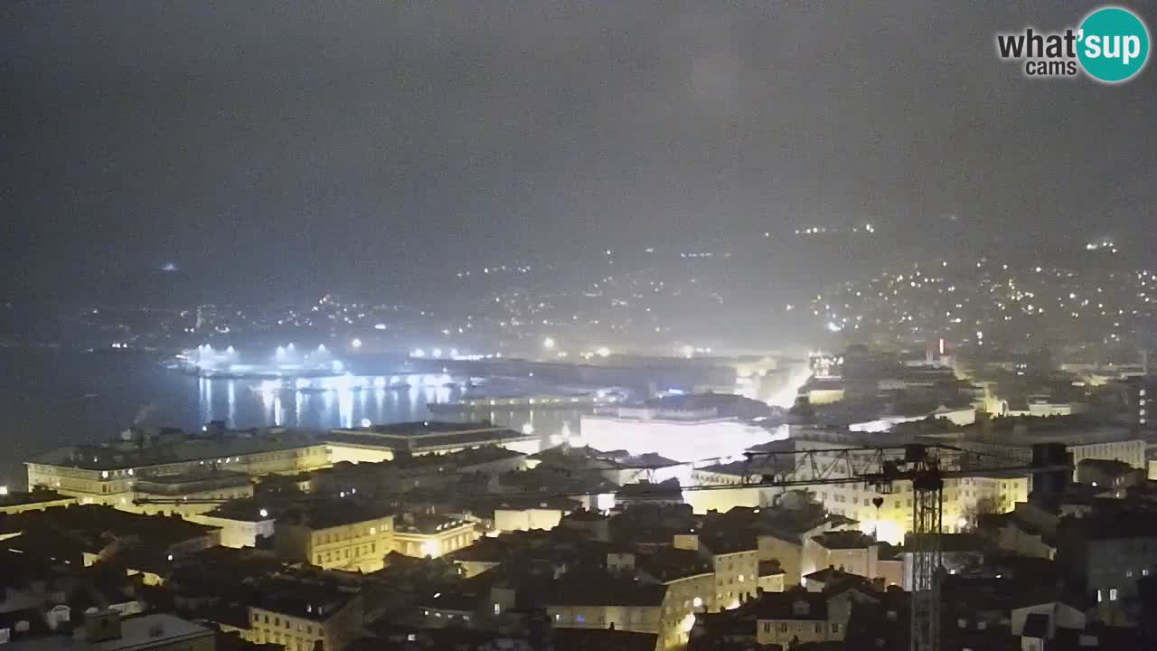 Live webcam Trieste – Panorama of the city, the Gulf, the maritime station and the Miramare castle