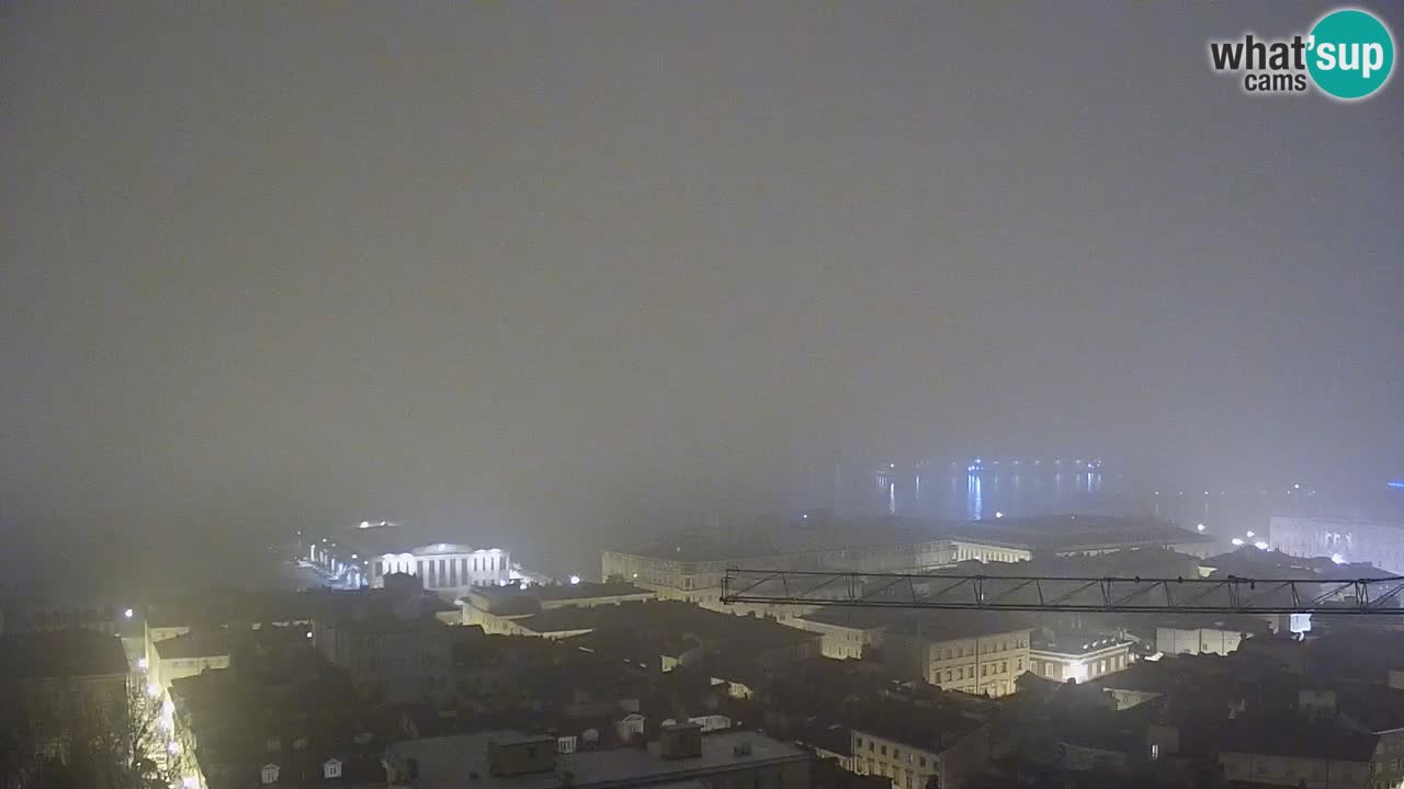 Live webcam Trieste – Panorama of the city, the Gulf, the maritime station and the Miramare castle