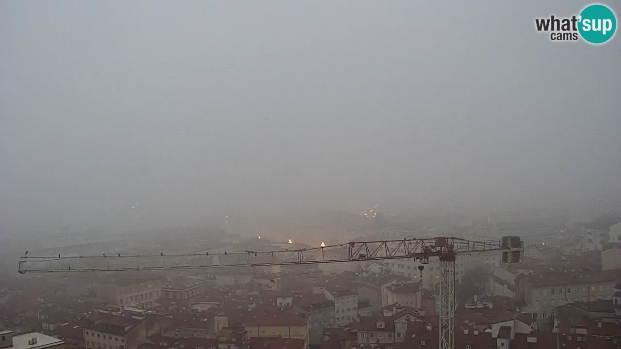 Webcam Trieste – View from sanctuary Monte Grisa