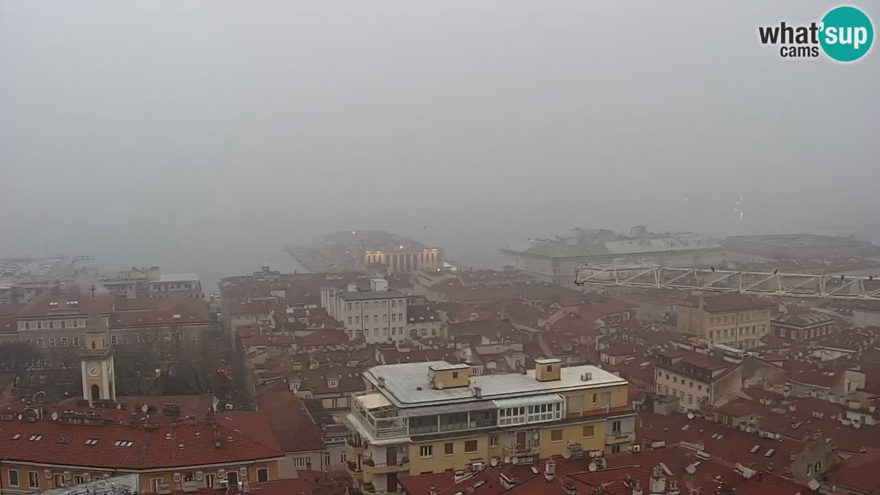 Live webcam Trieste – Panorama della città, del Golfo, stazione marittima e del castello di Miramare