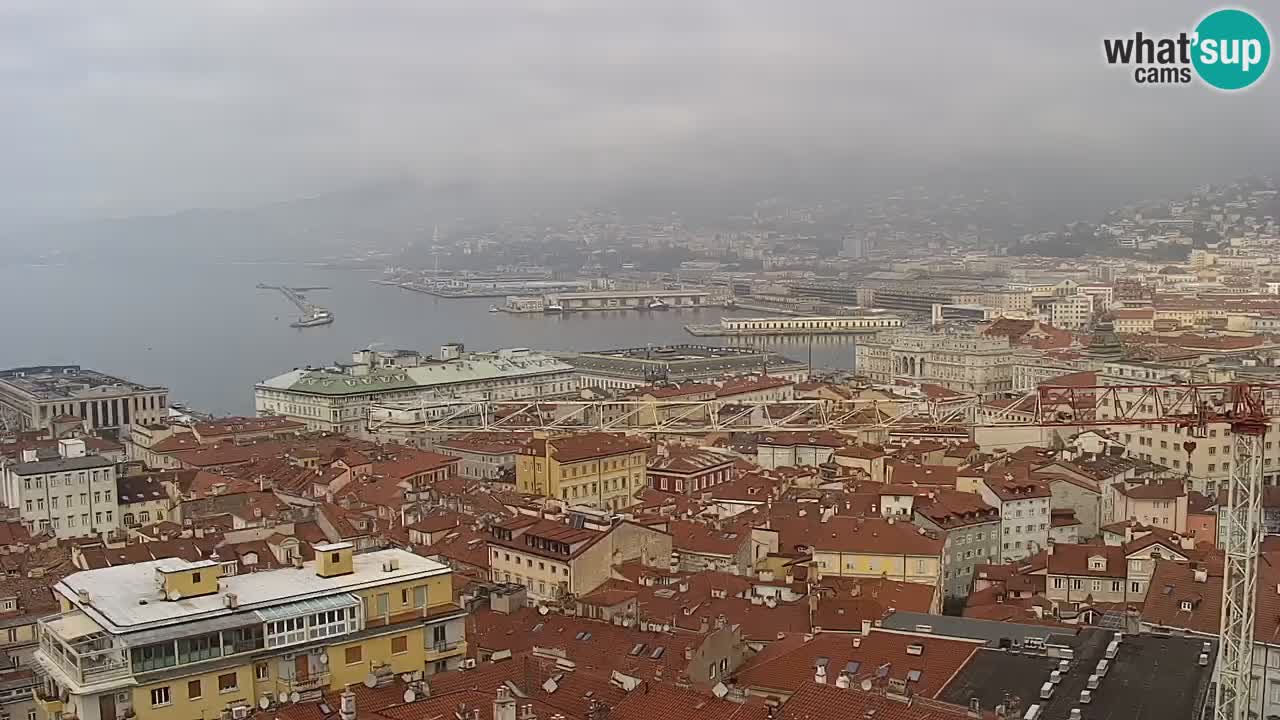 Webcam en vivo Trieste, ciudad, golfo, puerto y castillo de Miramare