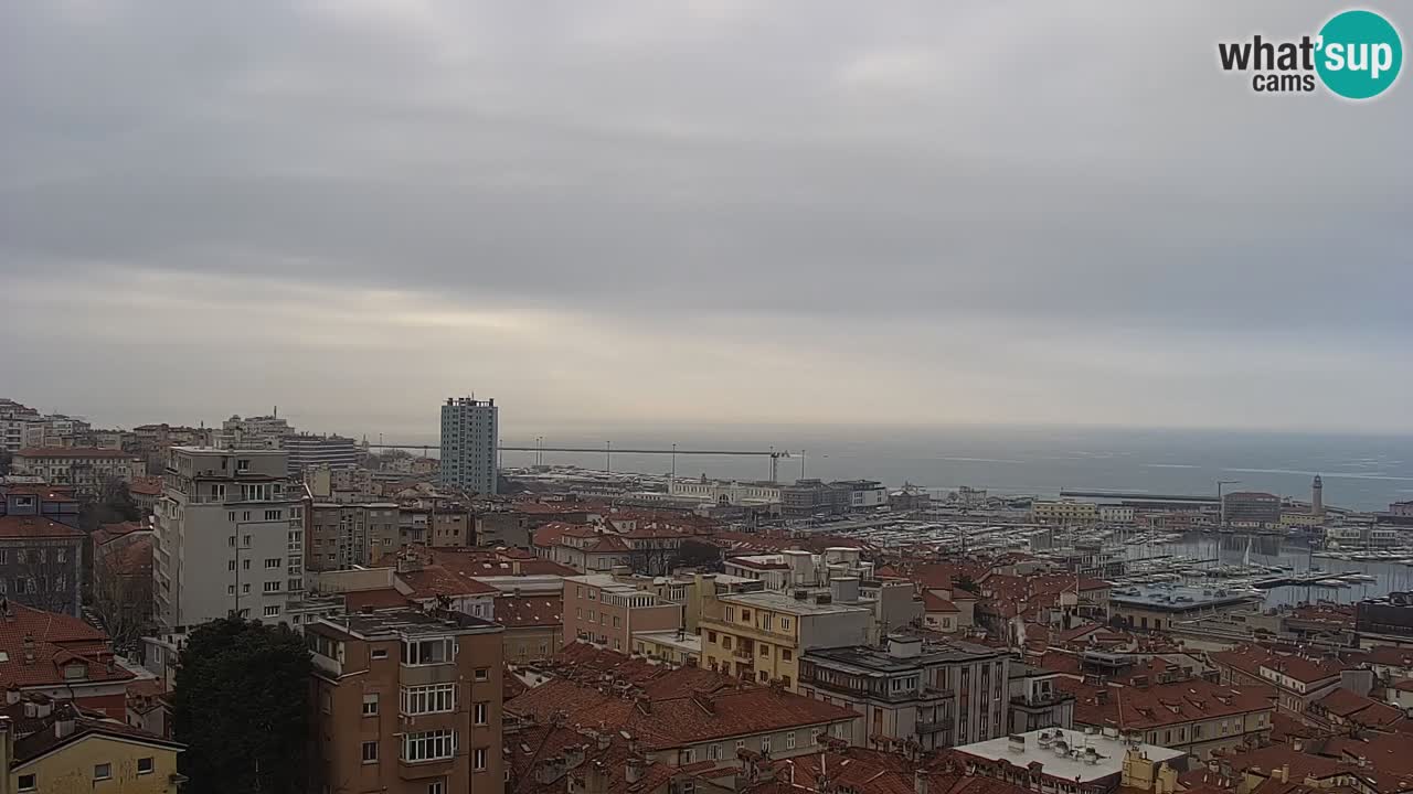 Live-Webcam Triest – Panorama der Stadt, des Golfs, der Seestation und des Schlosses Miramare