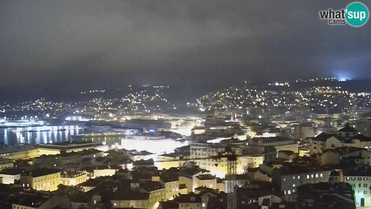 Webcam en direct Trieste, ville, golfe, port et château de Miramare